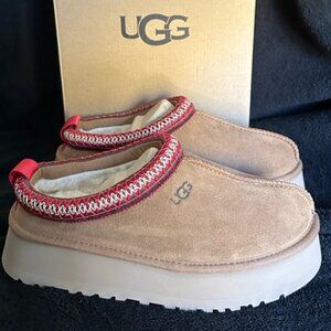 Ugg Chestnut Tazz Tasman Platform Slippers